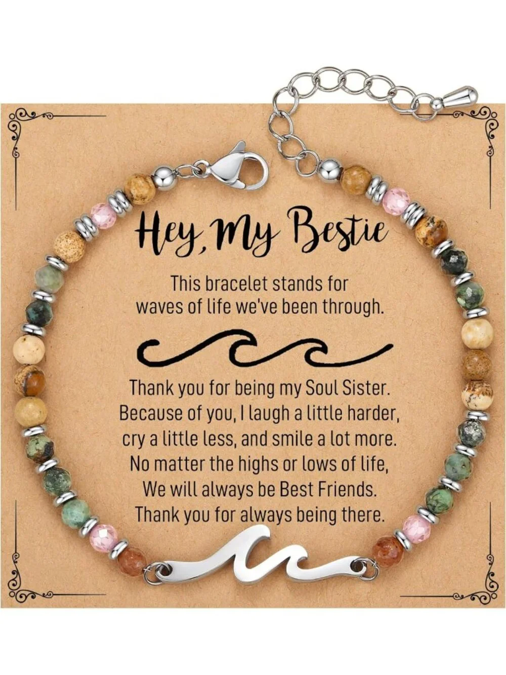 Unique Wave Bracelet for Women | Best Friend & Sister Gift | Birthday